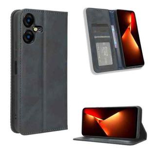 For Tecno Pova Neo 3 Magnetic Buckle Retro Texture Leather Phone Case(Blue)