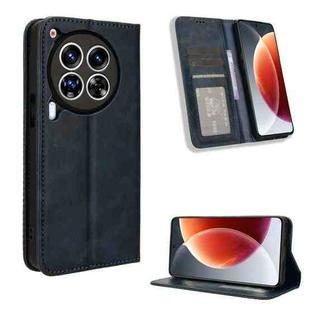 For Tecno Camon 30 Premier 5G Magnetic Buckle Retro Texture Leather Phone Case(Blue)
