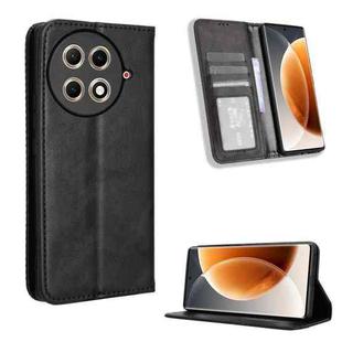 For Tecno Camon 30S 4G / 30S Pro 4G Magnetic Buckle Retro Texture Leather Phone Case(Black)