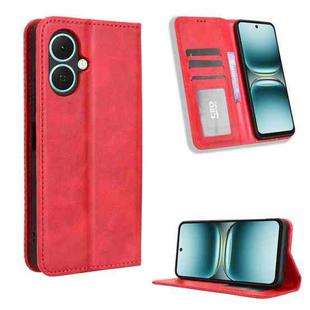 For Tecno Spark Go 2 4G Magnetic Buckle Retro Texture Leather Phone Case(Red)
