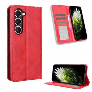 For Tecno Spark 40 Pro 4G Magnetic Buckle Retro Texture Leather Phone Case(Red)