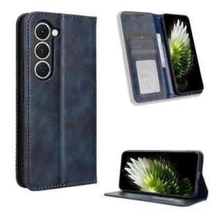 For Tecno Spark 40 Pro 4G Magnetic Buckle Retro Texture Leather Phone Case(Blue)