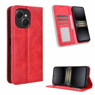 For Tecno Spark 40C Magnetic Buckle Retro Texture Leather Phone Case(Red)