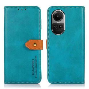 For OPPO Reno10 / Reno10 Pro Global KHAZNEH Dual-color Cowhide Texture Flip Leather Phone Case(Blue)