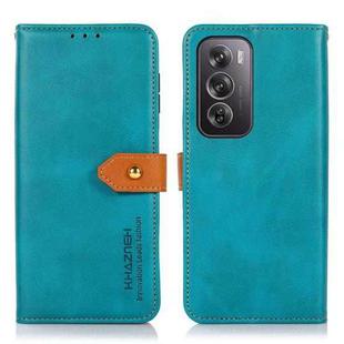 For OPPO Reno12 Pro 5G Global KHAZNEH Dual-color Cowhide Texture Flip Leather Phone Case(Blue)