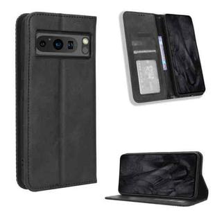 For Google Pixel 8 Pro Magnetic Buckle Retro Texture Leather Phone Case(Black)
