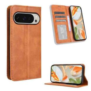 For Google Pixel 10 Pro / 10 Magnetic Buckle Retro Texture Leather Phone Case(Brown)