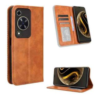 For Huawei nova Y72 4G / Enjoy 70 4G Magnetic Buckle Retro Texture Leather Phone Case(Brown)