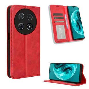 For Huawei nova 12i 4G / Enjoy 70 Pro 4G Magnetic Buckle Retro Texture Leather Phone Case(Red)