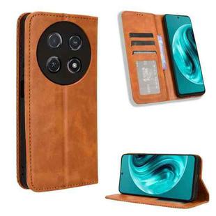 For Huawei nova 12i 4G / Enjoy 70 Pro 4G Magnetic Buckle Retro Texture Leather Phone Case(Brown)