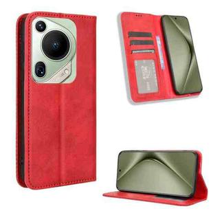 For Huawei Pura 70 Pro / 70 Pro+ Magnetic Buckle Retro Texture Leather Phone Case(Red)