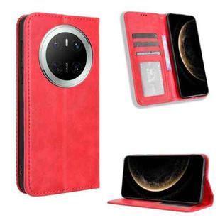 For Huawei Mate 70 Magnetic Buckle Retro Texture Leather Phone Case(Red)