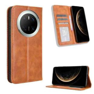 For Huawei Mate 70 Magnetic Buckle Retro Texture Leather Phone Case(Brown)