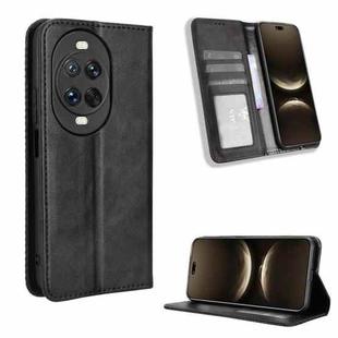 For Huawei nova 14 Pro 5G Magnetic Buckle Retro Texture Leather Phone Case(Black)
