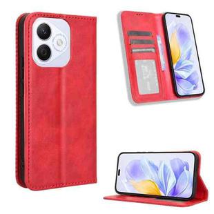 For Honor X60i 5G Magnetic Buckle Retro Texture Leather Phone Case(Red)