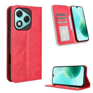 For Honor 400 Lite Magnetic Buckle Retro Texture Leather Phone Case(Red)
