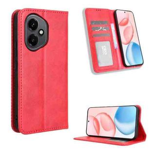 For Honor 400 Magnetic Buckle Retro Texture Leather Phone Case(Red)