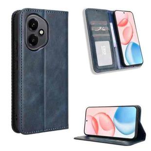 For Honor 400 Magnetic Buckle Retro Texture Leather Phone Case(Blue)