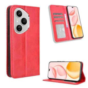 For Honor 400 Pro Global 160.8mm Magnetic Buckle Retro Texture Leather Phone Case(Red)