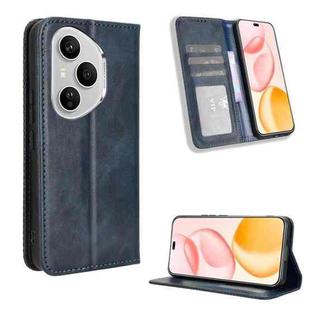 For Honor 400 Pro Global 160.8mm Magnetic Buckle Retro Texture Leather Phone Case(Blue)