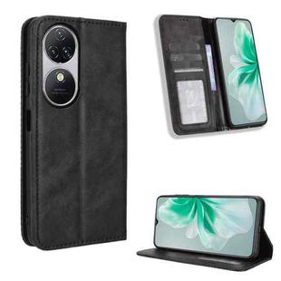 For Oukitel C38 Magnetic Buckle Retro Texture Leather Phone Case(Black)