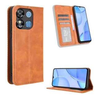 For Oukitel C57S Magnetic Buckle Retro Texture Leather Phone Case(Brown)