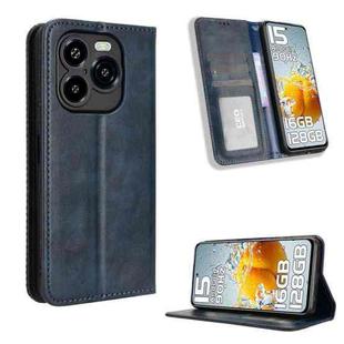 For Oukitel C65 / C65 Pro Magnetic Buckle Retro Texture Leather Phone Case(Blue)