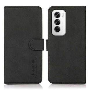 For OPPO Reno12 5G Global KHAZNEH Matte Texture Leather Phone Case(Black)