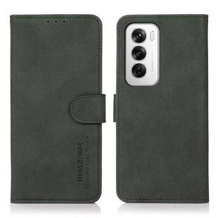 For OPPO Reno12 5G Global KHAZNEH Matte Texture Leather Phone Case(Green)