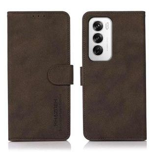For OPPO Reno12 5G Global KHAZNEH Matte Texture Leather Phone Case(Brown)