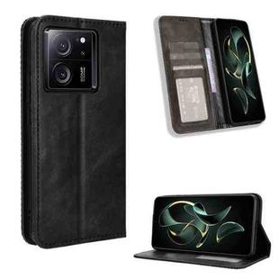 For Xiaomi Redmi K60 Ultra Magnetic Buckle Retro Texture Leather Phone Case(Black)