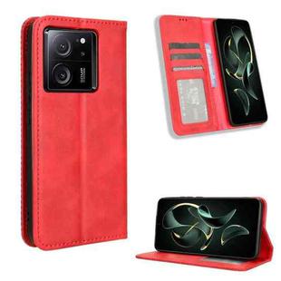 For Xiaomi Redmi K60 Ultra Magnetic Buckle Retro Texture Leather Phone Case(Red)