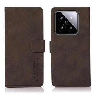 For Xiaomi 14 KHAZNEH Matte Texture Leather Phone Case(Brown)