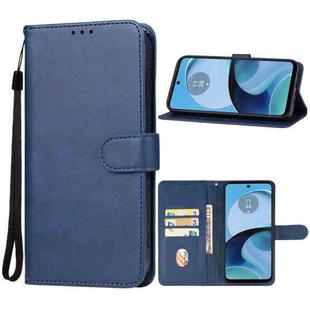 For Motorola Moto G14 Leather Phone Case(Blue)