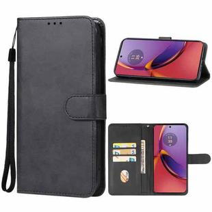 For Motorola Moto G84 Leather Phone Case(Black)