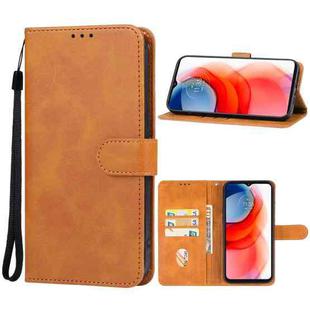 For Motorola Moto G Play 2024 Leather Phone Case(Brown)