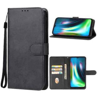 For Motorola Moto G9 Leather Phone Case(Black)