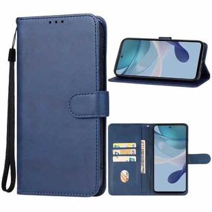 For Motorola Moto G53j Leather Phone Case(Blue)
