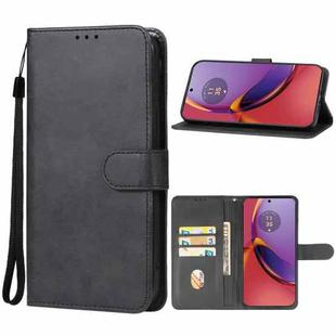 For Motorola Moto G85 Leather Phone Case(Black)