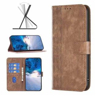 For Google Pixel 8 Plaid Embossed Leather Phone Case(Brown)