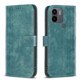 For Xiaomi Redmi A1 / A1+ Plaid Embossed Leather Phone Case(Green)