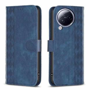 For Xiaomi Civi 3 5G Plaid Embossed Leather Phone Case(Blue)