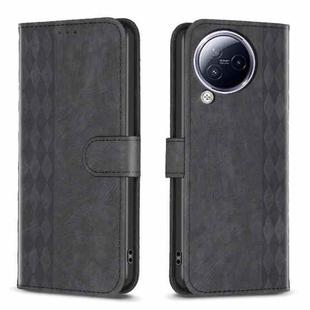 For Xiaomi Civi 3 5G Plaid Embossed Leather Phone Case(Black)