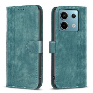 For Xiaomi Redmi Note 13 Pro 5G Plaid Embossed Leather Phone Case(Green)