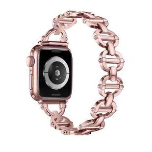 Ladder Buckle Metal Watch Band For Apple Watch Ultra 2 49mm(Pink)