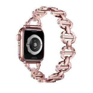 Ladder Buckle Metal Watch Band For Apple Watch Series 10 42mm(Pink)