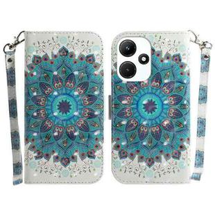 For Infinix Hot 30i 3D Colored Horizontal Flip Leather Phone Case(Peacock Wreath)