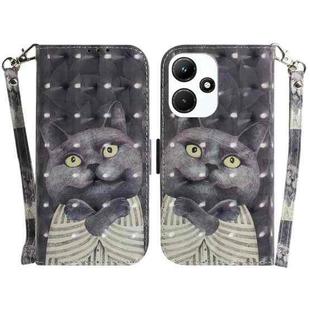 For Infinix Hot 30i 3D Colored Horizontal Flip Leather Phone Case(Hug Cat)