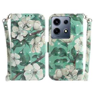 For Infinix Note 30 VIP 3D Colored Horizontal Flip Leather Phone Case(Watercolor Flower)