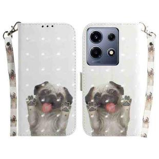 For Infinix Note 30 VIP 3D Colored Horizontal Flip Leather Phone Case(Pug)
